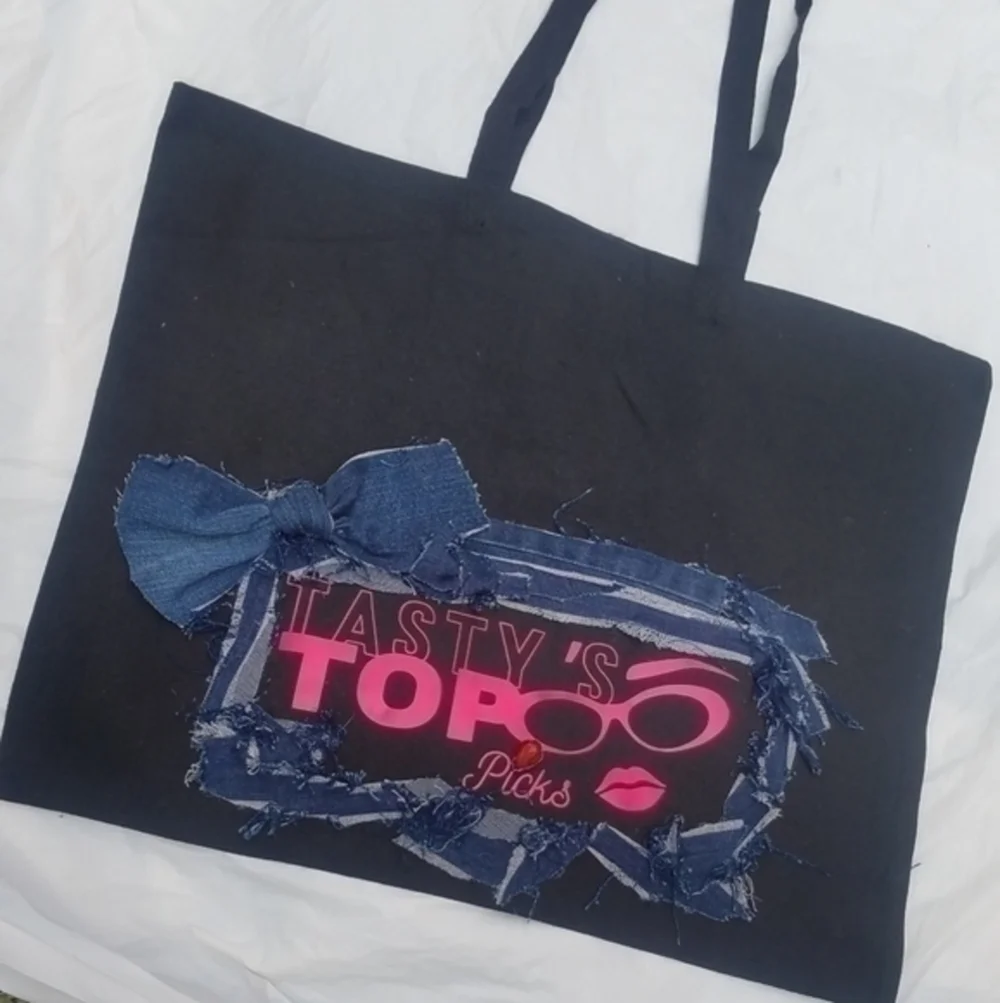 Tasty Shopper Reusable Tote Bag- Framed